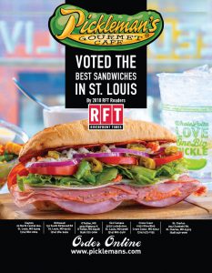 Pickleman's was voted Best Sandwiches in St. Louis 2018 by Riverfront Times Readers