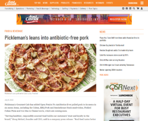 Pickleman’s Gourmet Café Adds No Antibiotics Ever Pulled Pork